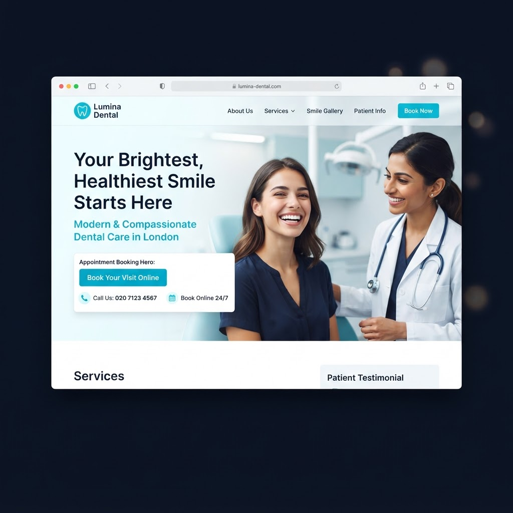 Diseño conceptual de sitio web para Clínica Dental