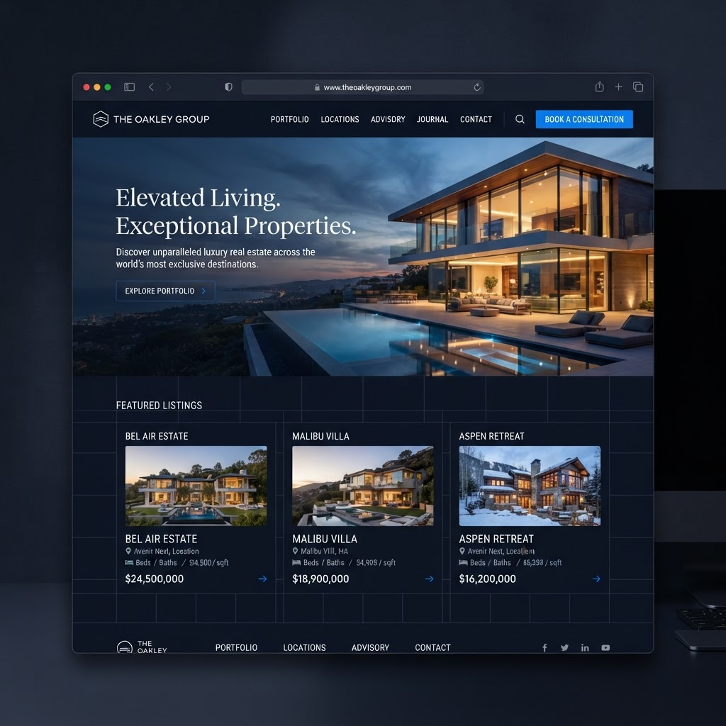 Diseño conceptual de sitio web para Inmobiliaria